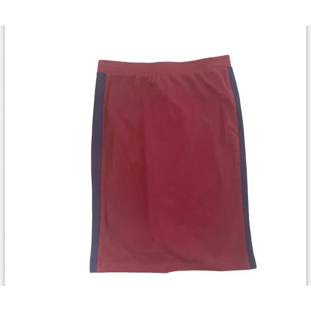 American apparel burgundyโblue stripe skirt